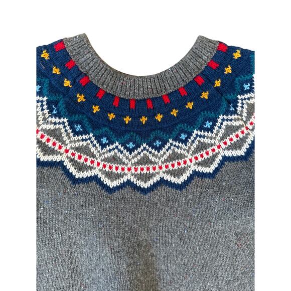 Hanna Andersson Fair Isle Girls Sweater Dress Size 4 - Picture 2 of 5
